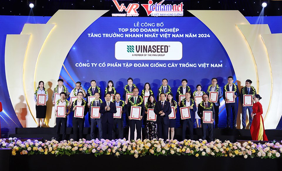 Vinaseed lọt TOP 500 doanh nghiệp tăng trưởng nhanh nhất Việt Nam năm 2024